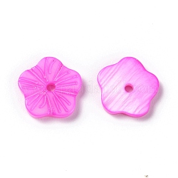 Shell perle naturali di acqua dolce, tinto, fiore, viola, 10x10.5x2mm, Foro: 1.2 mm