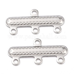 304 Stainless Steel Chandelier Component Links, Rectangle, Stainless Steel Color, 10x20.5x1mm, Hole: 1.4mm