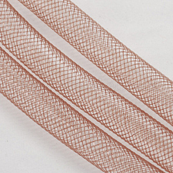 Plastic Net Thread Cord, Dark Salmon, 8mm, 30Yards