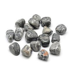 Carte naturelle pierre / pierre picasso / perles de jaspe picasso, pierre roulée, pas de trous / non percés, pépites, 15~25x15~25x10~20mm, environ 110 pcs/1000 g