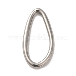304 anelli di collegamento in acciaio inox, ovale, colore acciaio inossidabile, 29x14x2.5mm