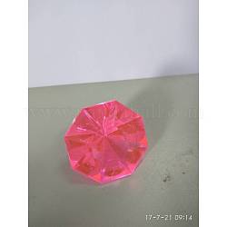Cabochons de dos en strass acrylique, facette, diamant, rose, 30.1x20mm
