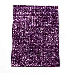 Tela de cuero de pu brillo, para bowknots aretes zapatos monederos bolsos diy hacer telas coser, púrpura, 20x15x0.06 cm