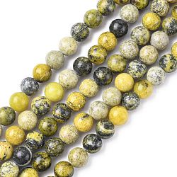 Natürliche gelbe türkisfarbene (Jaspis) Perlenstränge, Runde, 8 mm