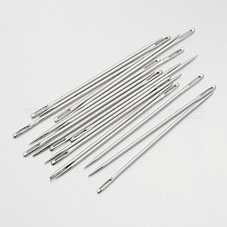 Carbon Steel Sewing Needles, Platinum, 7.4x0.2cm, about 25pcs/bag