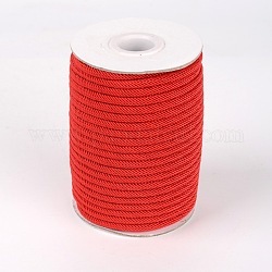 Runde Polyester Schnüre, rot, 4 mm, ca. 21.87 Yard (20m)/Rolle