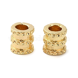 Perline in ottone, placcato di lunga durata, colonna, oro, 5.5x6mm, Foro: 2.7 mm