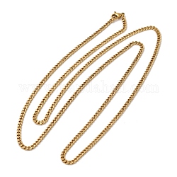 Placcatura ionica (ip) 304 collane a catena barbazzale in acciaio inossidabile, per realizzare collane con perline, oro, 29.53 pollice (75 cm), larghezza: 2.5 mm
