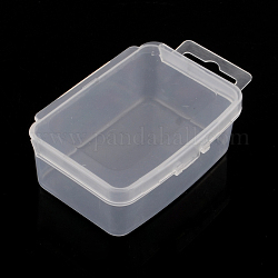 Rectangle Plastic Bead Storage Containers, Clear, 8.5x5.5x3cm