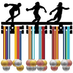 Medaillenhalter aus Acryl, Medaillen-Aufhänger, Medaillenhalter Rahmen, mit Abstandsstiften, Sport, 130x290x10 mm, Bohrung: 8 mm