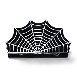 Pinces à cheveux griffes en PVC sur le thème d'Halloween, avec les accessoires en fer, accessoires de cheveux pour femmes filles cheveux épais, toile d'araignée, 41x83x42mm