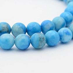 Natürlichen Edelstein gefärbt runde Perle Stränge, 8 mm, Bohrung: 1 mm, ca. 49 Stk. / Strang, 15.7 Zoll