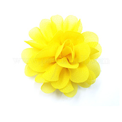 Accessoires de costume de dentelle, fleur, jaune, 50mm