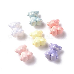 Perles de paillettes acryliques opaques, ours, couleur mixte, 18x15x10.5mm, Trou: 3mm, environ 410 pcs/500 g