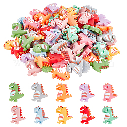arricraft 80 Pcs Resin Flatback Cabochons, 10 Colors Dinosaur Slime Charms Flatback Cabochon Shoe Charms for DIY Phone Case Decoration Scrapbooking Jewelry Making