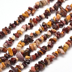 Chapelets de perles pépites en mokaite naturel, 5~8x5~8mm, Trou: 1mm, environ 31.5 pouce