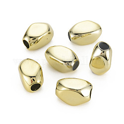 UV-Beschichtung Acryl europäischen Perlen, Nuggets, golden, 19x14.5x13.5 mm, Bohrung: 5.5 mm