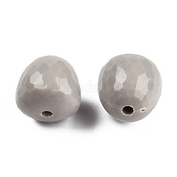 Perline acrilico opaco, sfaccettato, lacrima, grigio scuro, 15x14.5mm, Foro: 2 mm, circa 243pcs/500g