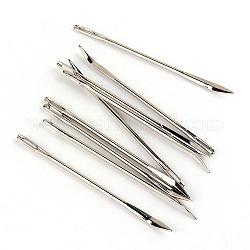 Iron Tapestry Needles, Platinum, 99x3mm, Hole: 9x1mm, about 10pcs/bag