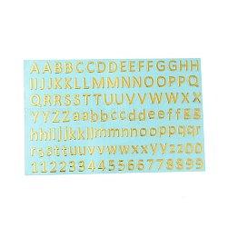 Латунные самоклеящиеся наклейки с картинками, металлические наклейки для декора корпуса телефона, число, Шаблон письма, 50x75x0.1 мм, наклейка: 3~5.5x0.8~5 мм