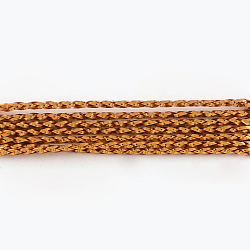 Плетеные неэластичный бисером металлические шнуры, 16-слойные, цвет шоколада, 1.5 мм, около 109.36 ярда (100 м) / пачка