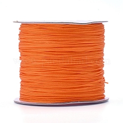 Nylon Thread, Nylon Jewelry Cord for Custom Woven Jewelry Making, Orange, 0.6mm, about 142.16 yards(130m)/roll