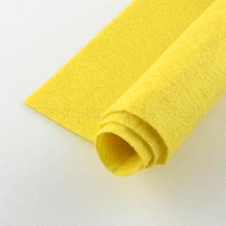 Tejido no tejido bordado fieltro de aguja para manualidades diy, cuadrado, amarillo, 298~300x298~300x1mm, aproximamente 50 unidades / bolsa