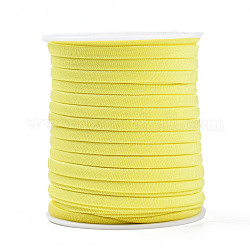 Cavo di nylon morbido, piatto, giallo, 5x3mm, circa 21.87 iarde (20 m)/rotolo