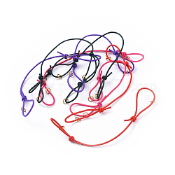 Création de bracelet en cordon élastique, avec anneaux de jonction en fer, réglable, couleur mixte, 130mm