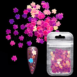 Glänzender Nagelkunst-Glitter, Maniküre Pailletten, diy sparkly paillette Tipps Nagel, Klee, tief rosa, 6x6x0.3 mm, ca. 2 g / Beutel