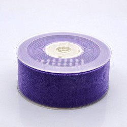 Polyester Samtband für Geschenkverpackung und Festivaldekoration, blau violett, 1-1/2 Zoll (38 mm), etwa 20 yards / Rolle (18.29 m / Rolle)