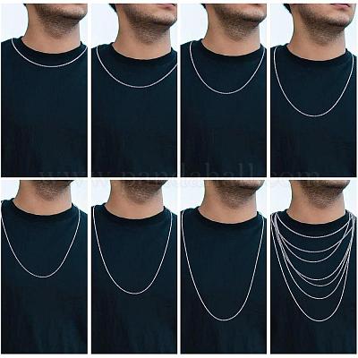 1pc/lot 50cm 925 Sterling Silver Link Chains Bulk Necklace Chain