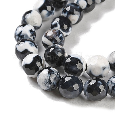 Naturelles feu crépitent agate perles brins&nbsp;G-M437-A01-01K-1