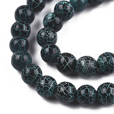Naturelles feu crépitent agate perles brins&nbsp;G-T125-22B-1