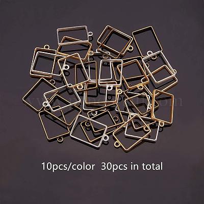 Rectangle Bezels for Resin, Open Bezel Rectangle Charm, Large