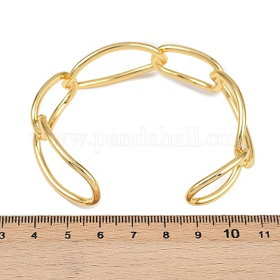 Messing Stulpearmbänder für Frauen&nbsp;BJEW-C112-10G-1