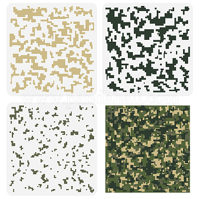 Woodland Camouflage Pattern Stencil