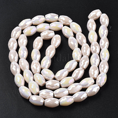 Chapelets de perles en verre électroplaqué&nbsp;EGLA-S194-15A-A04-1