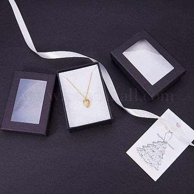 24Pcs Black Ring Earring Box - Jewelry Box Black Earring Box Ring Gift Box  for Women Square Box Small Black Box for Gift Jewelry Gift Boxes - Earring