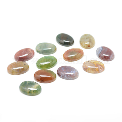 Cabochon di pietra preziosa di agata naturale indiana&nbsp;G-T020-8x10mm-27-1