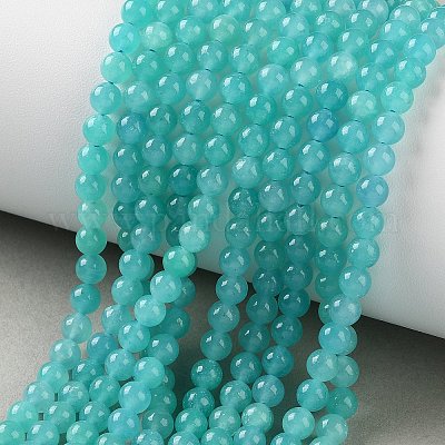 Amazonite naturale fili di perline rotondo&nbsp;G-N0081-4mm-17-02-1