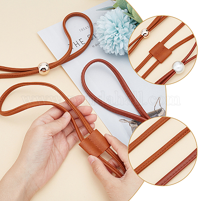 0.8cm PU Leather Drawstring Purse Strap Replacement for Bucket Bag