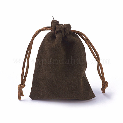 ビロードのパッキング袋  巾着袋  コーヒー  9.2~9.5x7~7.2cm TP-I002-7x9-04-1