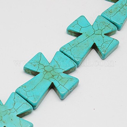 Synthetic Turquoise Beads Strands TURQ-G117-30x35mm-03-1