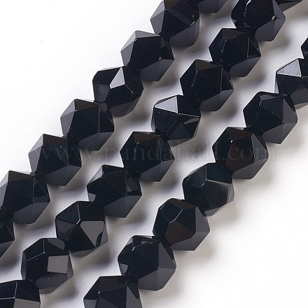 Brins de perles d'onyx noir naturel G-K282-01D-1