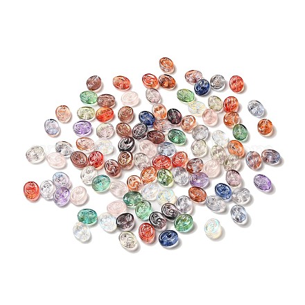 Perles en verre transparentes GLAA-O023-10-1