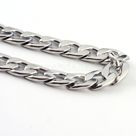316 Surgical Stainless Steel Curb Chains Necklaces X-NJEW-R063-32P-1