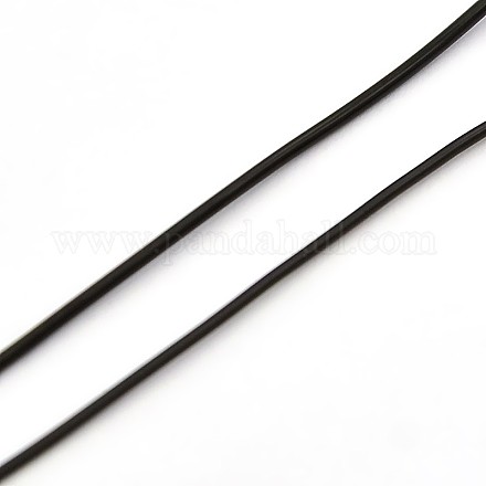 韓国製弾性水晶の線  ジュエリービーズコード  ストレッチブレスレットストリング  ラウンド  ブラック  1mm  約1093.61ヤード（1000m）/ロール EW-L001-C-02-1