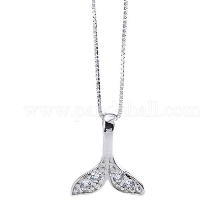 Тема дня святого валентина 925 ожерелья с подвеской из стерлингового серебра NJEW-BB50568-D-1