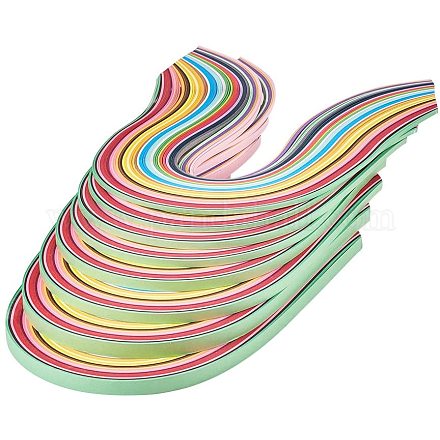 Pandahall Elite 2880 Stück Rechteck 36 Farben in einer Tüte Quilling-Papierstreifen für DIY-Bastelarbeiten DIY-PH0008-03-1